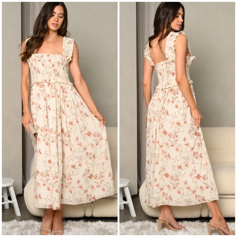 LAST 1 ! Jacquie The Label Feminine Ivory Maxi Dress - Picture 6 of 11